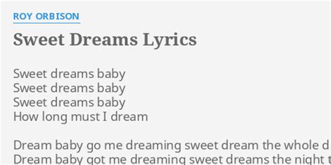 yes sweet dreams lyrics|sweet dreams lyrics meaning.